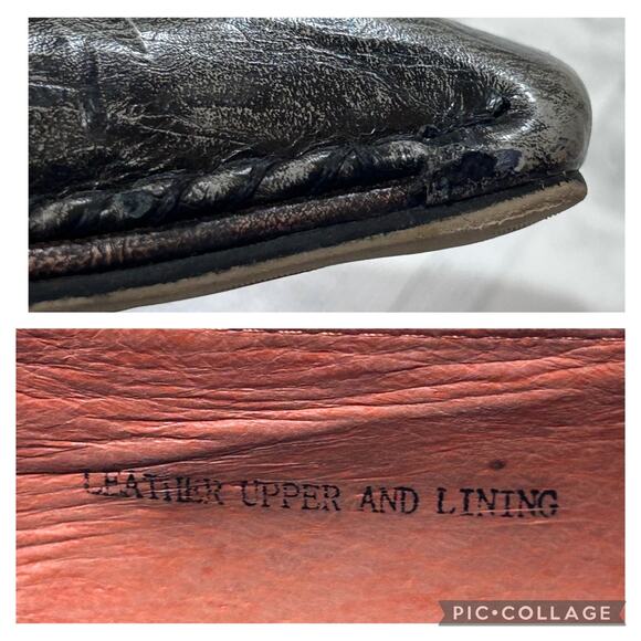 Robert Wayne Beam Mens Square Toe Dress Shoes 10 Distressed Leather Brown Loafer - Picture 11 of 12